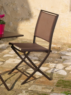 Chaise en acier Ajoupa coloris Rouille/rouille