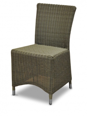 Chaise en résine tressée Bremen coloris gris