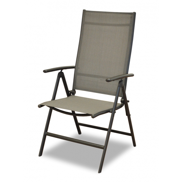 Fauteuil alu multipositions Sartene coloris Gris royal