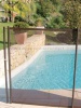 Clôture piscine souple et démontable filet chocolat