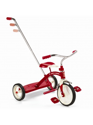 Petit Tricycle rétro rouge avec canne