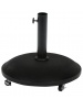 Pied de parasol 25kg noir roulettes amovibles