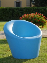 Fauteuil de jardin Happy bleu Riviera
