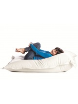 Pouf aspect cuir LEATHERLOOK Sit on It - Blanc