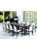 Salon de jardin Modulo noir / Blanc 