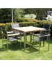 Table carrée Thales 100cm teck/inox
