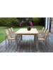 Table rectangulaire Bora inox / teck