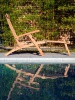 Chaise longue DEAUVILLE en teck