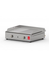 Plancha CHEF 55 inox lisse rainurée