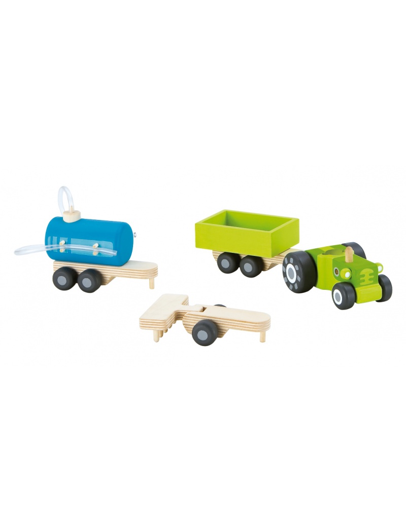 Sevi Tracteur avec remorque en bois
