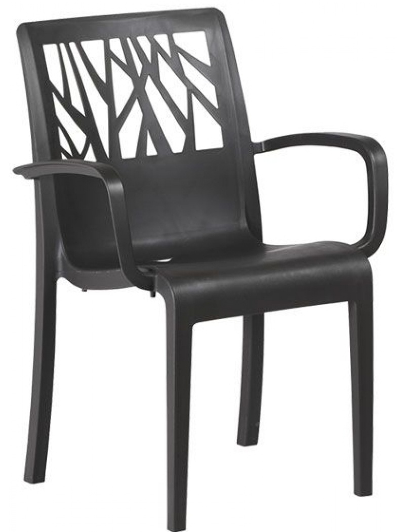Grosfillex Fauteuil Vegetal Anthracite