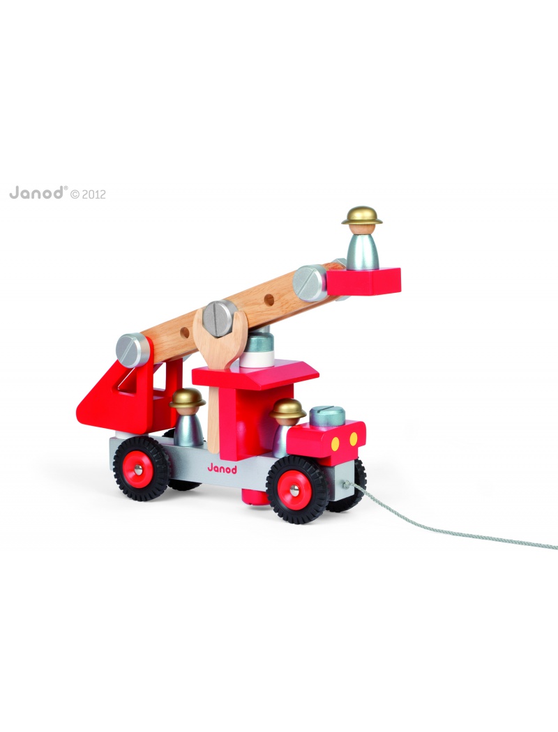 Janod Camion de pompier en bois