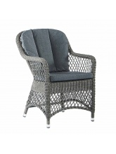 Fauteuil Monté Carlo gris Ajouré avec coussin