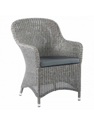 Fauteuil Monté Carlo gris avec coussin