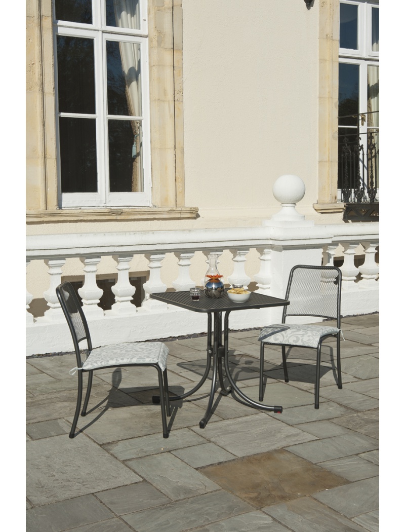 Alexander Rose Table carrée Portofino Bistro Table + 2 chaises