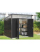 Abri de jardin Modern anthracite double porte