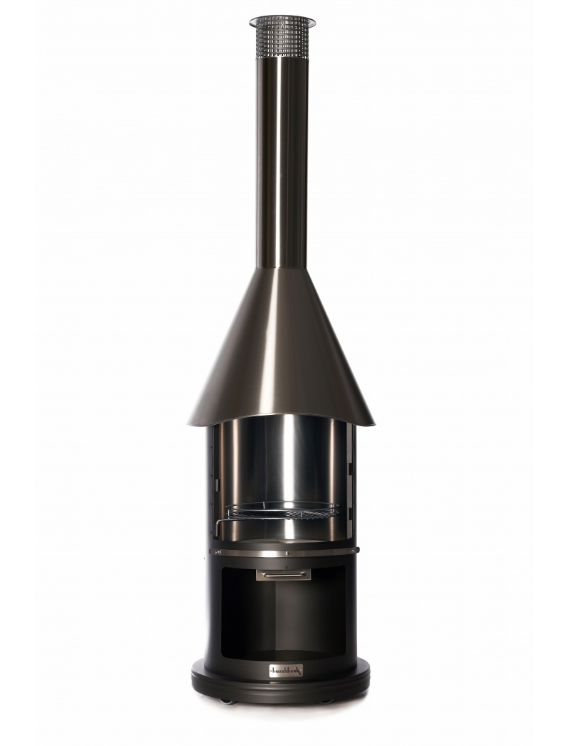 Buschbeck Barbecue Cheminée Auckland Noir / Inox brossé
