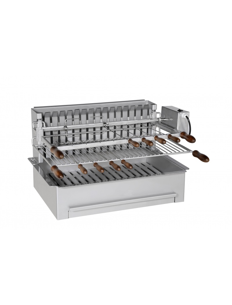 Planchas Collet Barbecue charbon de bois 600 inox intégral