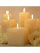 Lot de 2 Bougies d'Extérieur Carrées Ecru