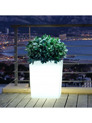 Jardinière lumineuse blanche