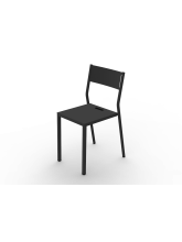 Chaise Take noire en aluminium
