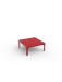 Table basse carrée Hégoa rouge aluminium