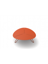 Table basse Loom aluminium orange