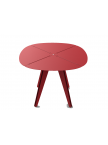 Table carrée Loom aluminium rouge