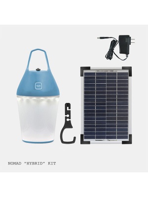 Lampe solaire Nomad Hybrid bleue pastel