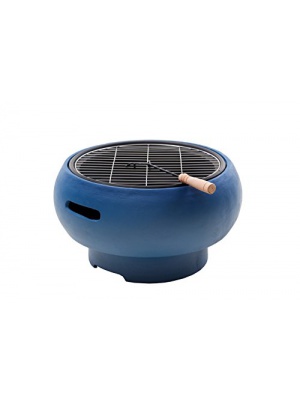 Barbecue Portable Charbon de bois Bleu 