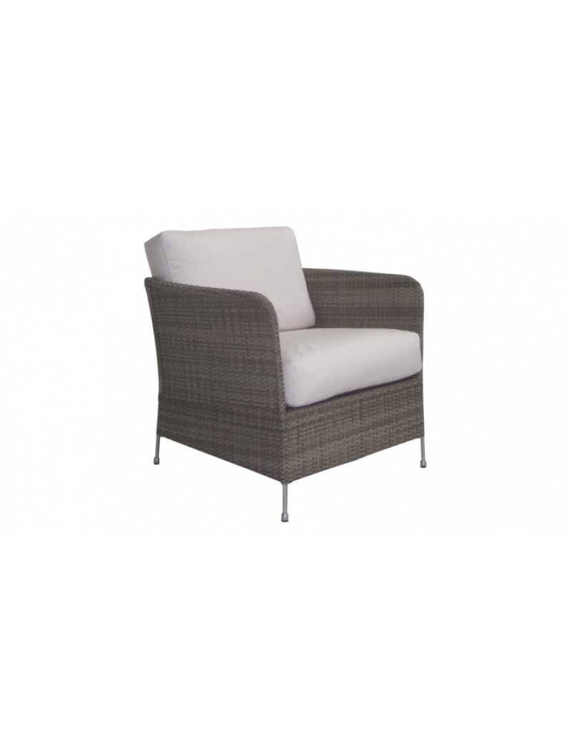 Sika Design Fauteuil Orion taupe avec coussin