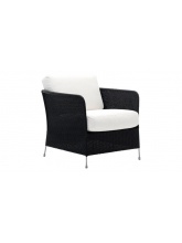 Fauteuil Orion noir avec coussin