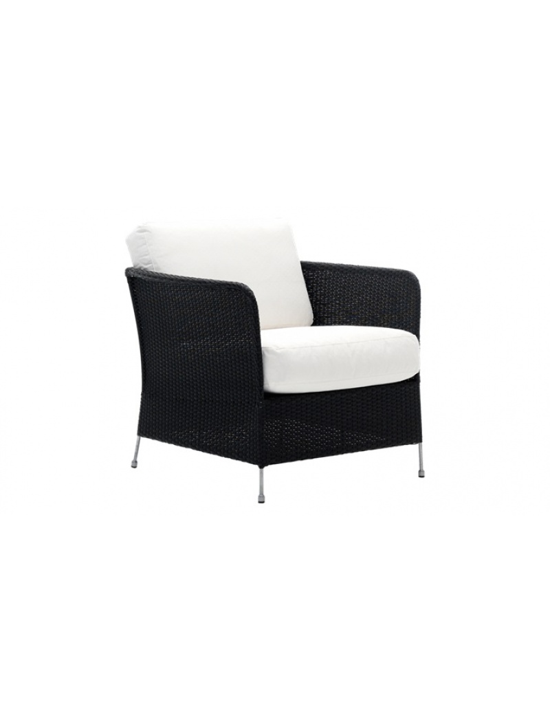 Sika Design Fauteuil Orion noir avec coussin