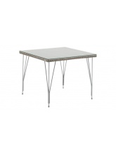 Table carrée Jupiter taupe