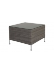 Table basse Orion taupe avec plateau en verre