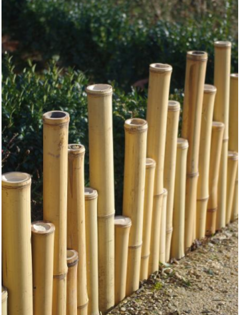 Bambouland Bordure Japonaise bambou naturel irrégulier Suti Vendu(e)s par 2