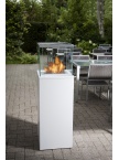 Cheminée au bioéthanol Column blanche