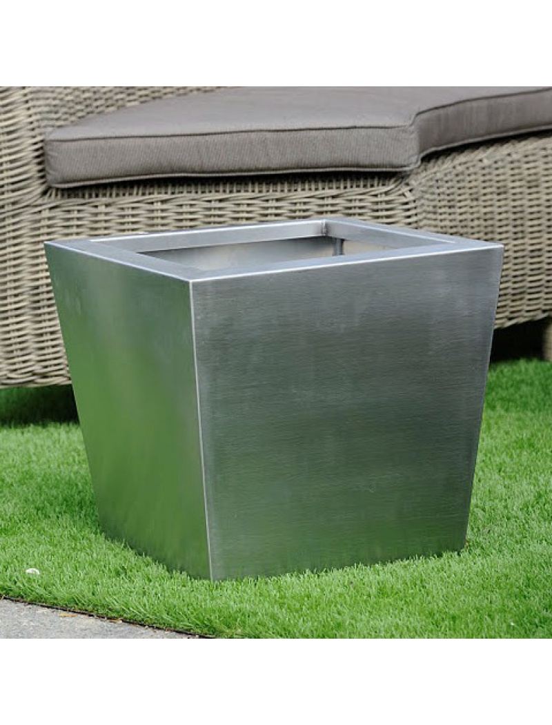 Decor Garden Pot de fleurs en inox Cubo