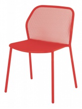 Lot de 4 chaises Darwin rouge écarlate