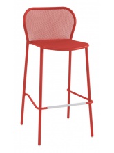 Lot de 4 tabourets de bar Darwin rouge écarlate