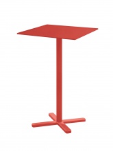 Table haute Darwin rouge écarlate
