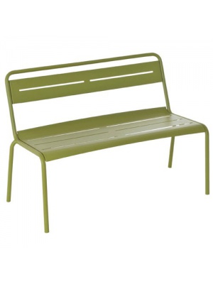 Banc Star avec lattes métal vert