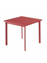 Table carrée Star 70cm Rouge