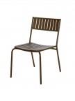 Lot de 4 chaises Bridge marron d'Inde