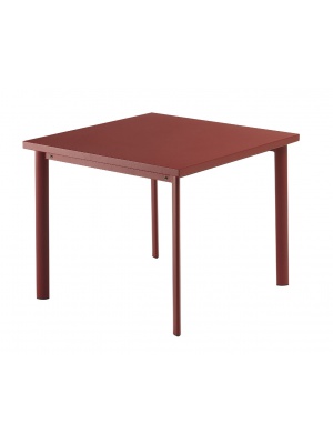 Table carrée Star 90 Rouge