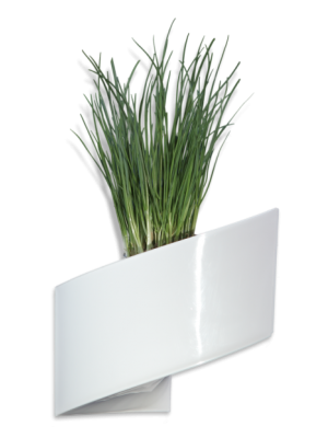 Pot de fleurs mural blanc brillant 16cm