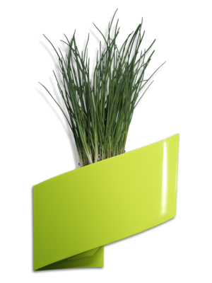 Pot de fleurs mural vert brillant 16cm