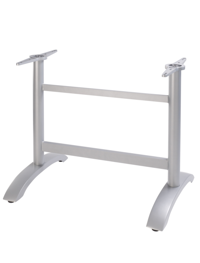 Grosfillex Pied double Ecofix Aluminium gris