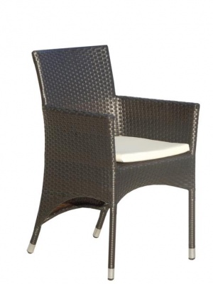 Fauteuil Jodhpur résine tressée mocca 