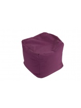 Pouf Cube repose-pieds Aubergine